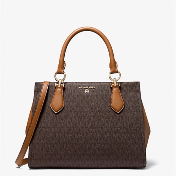 MK Michael Kors Medium Logo Satchel - Picture 1 of 14
